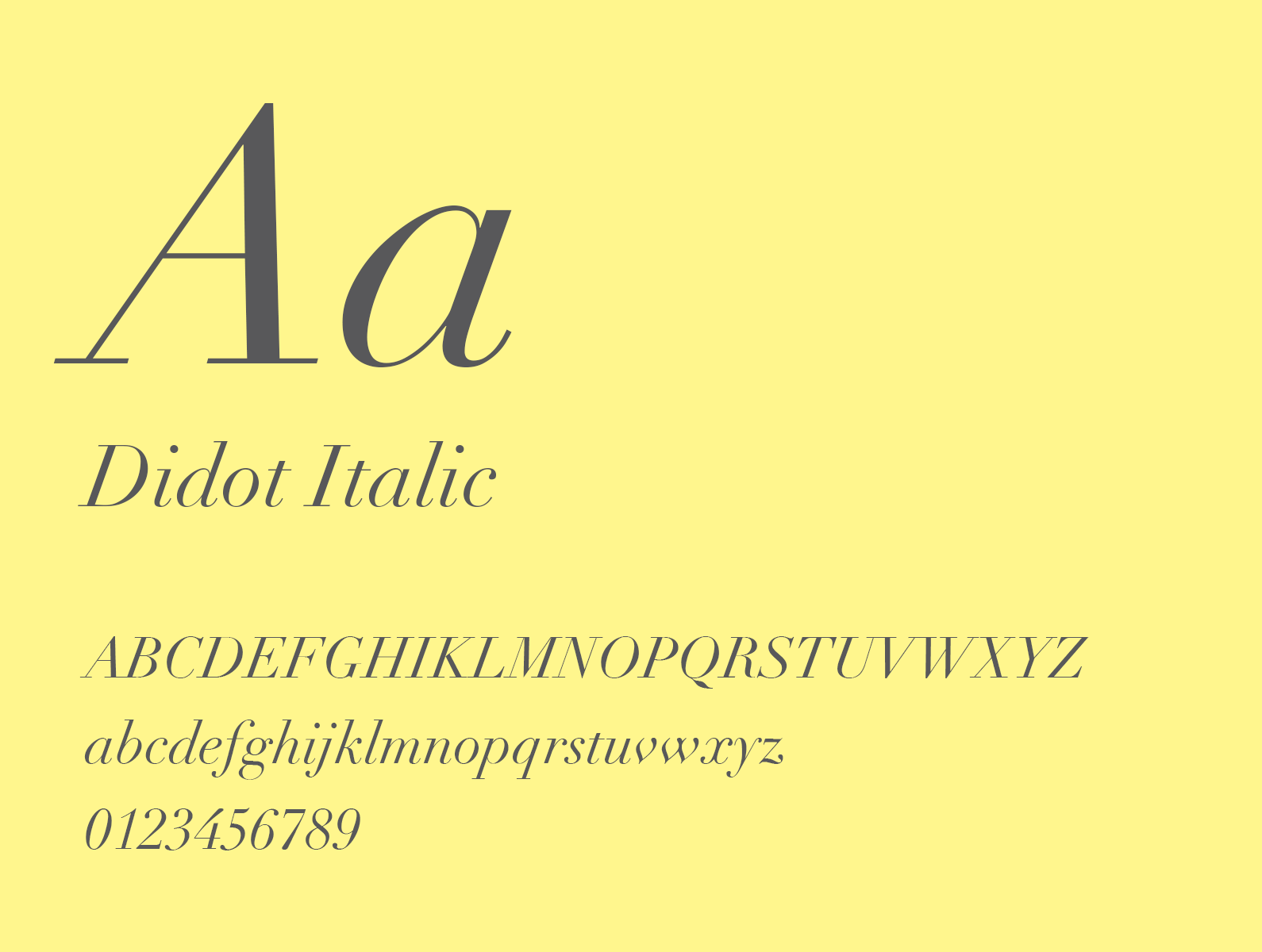 Didot Italic Font
